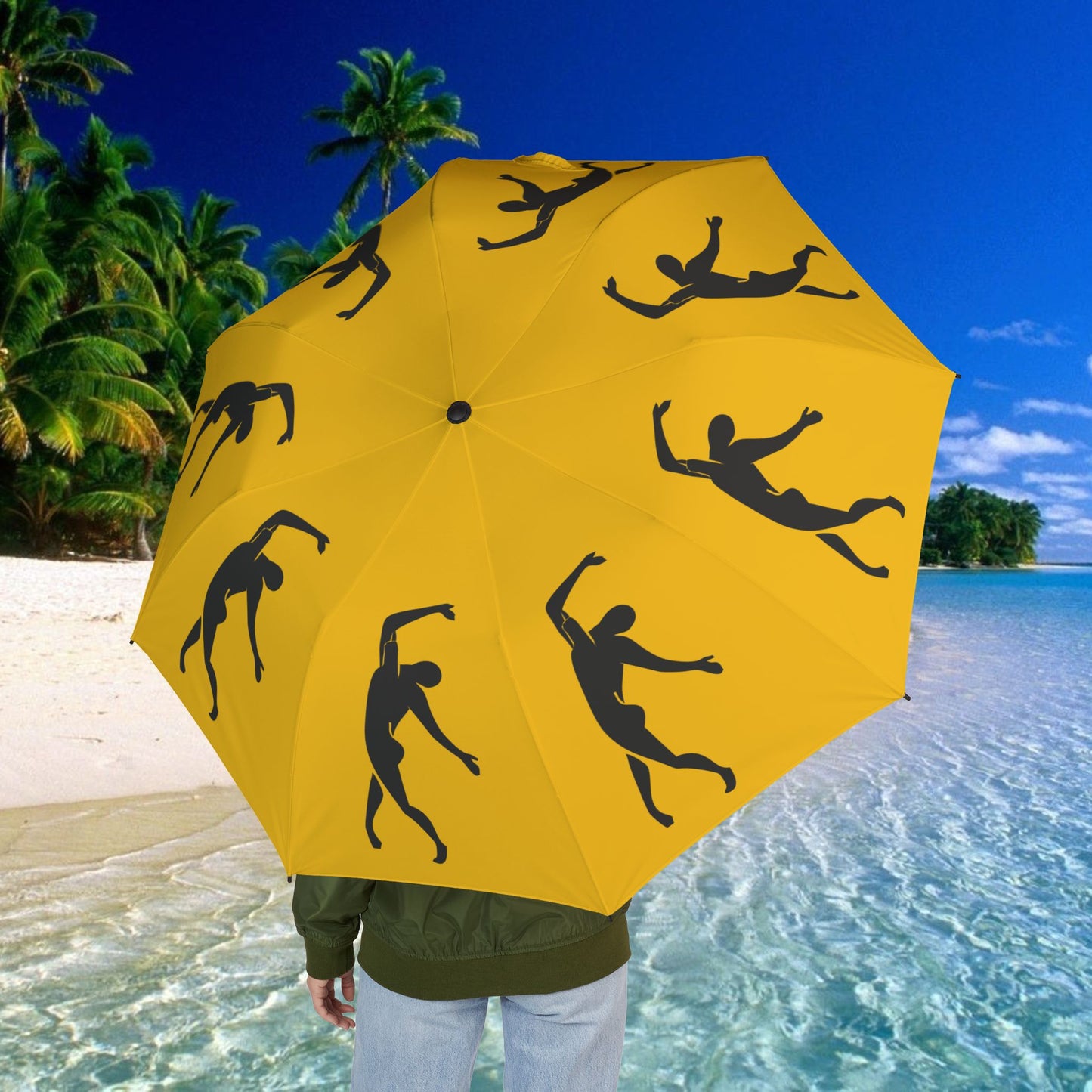 Yellow SOLSTICE Matisse Dancer Semi-Automatic Foldable Umbrella