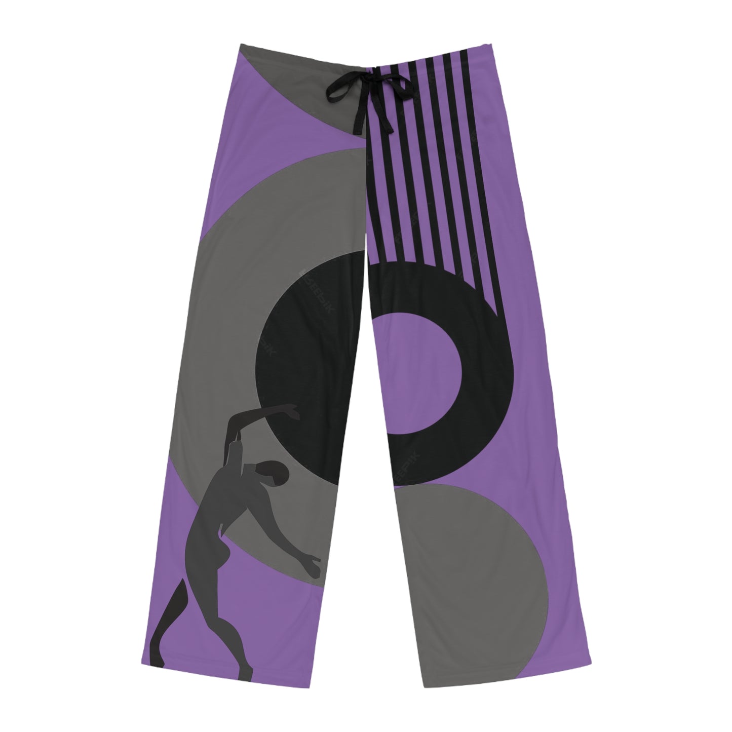 SOLSTICE Bauhaus Men's light purple Pajama Pants (AOP)