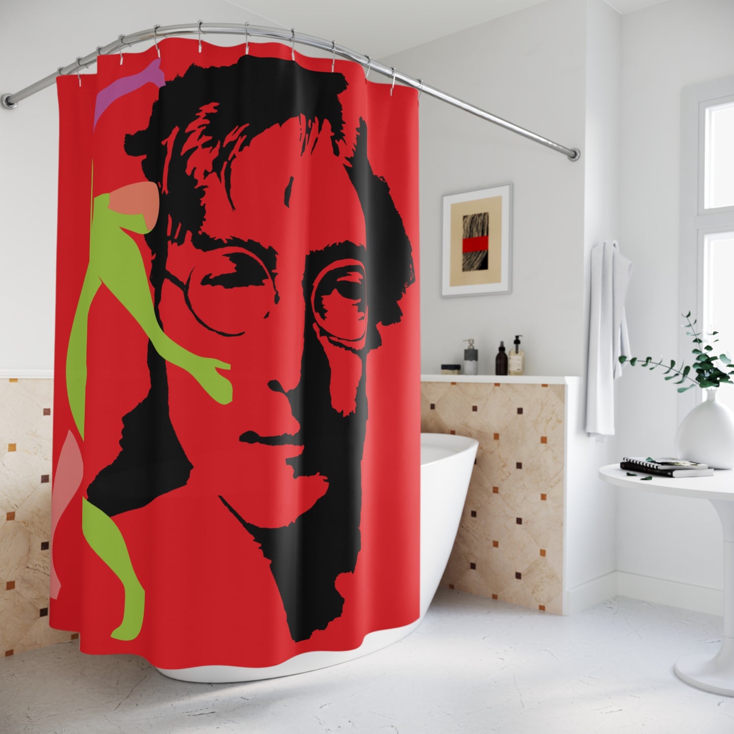 SOLSTICE Lennon Shower Curtain 6 red