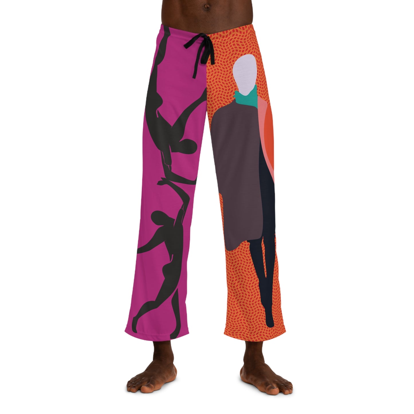 SOLSTICE Fashionist Pink Orange Men's Pajama Pants (AOP)