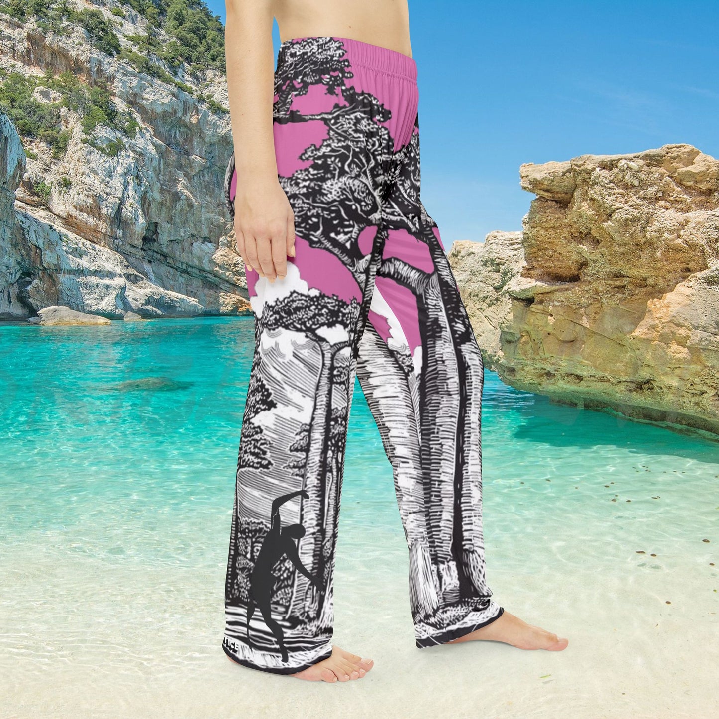 Women's Pink BAOBAB Pajama Pants (AOP)