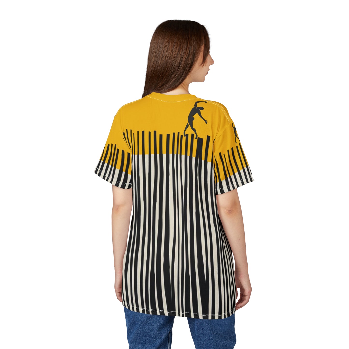 SOLSTICE Bamboo Unisex yellow Cut & Sew Tee (AOP)