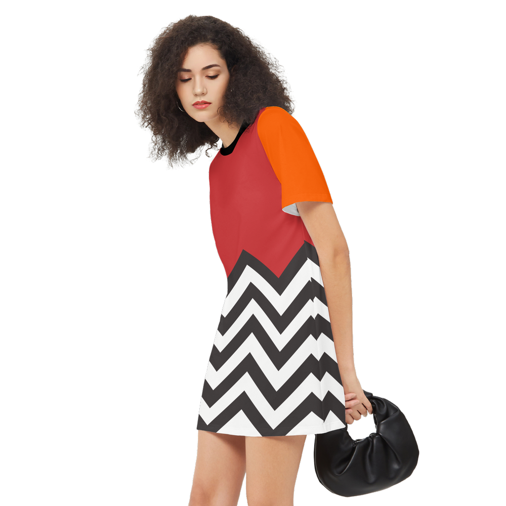 Solstice Women's Short-Sleeve T-Shirt Dress-Heavyweight 225g