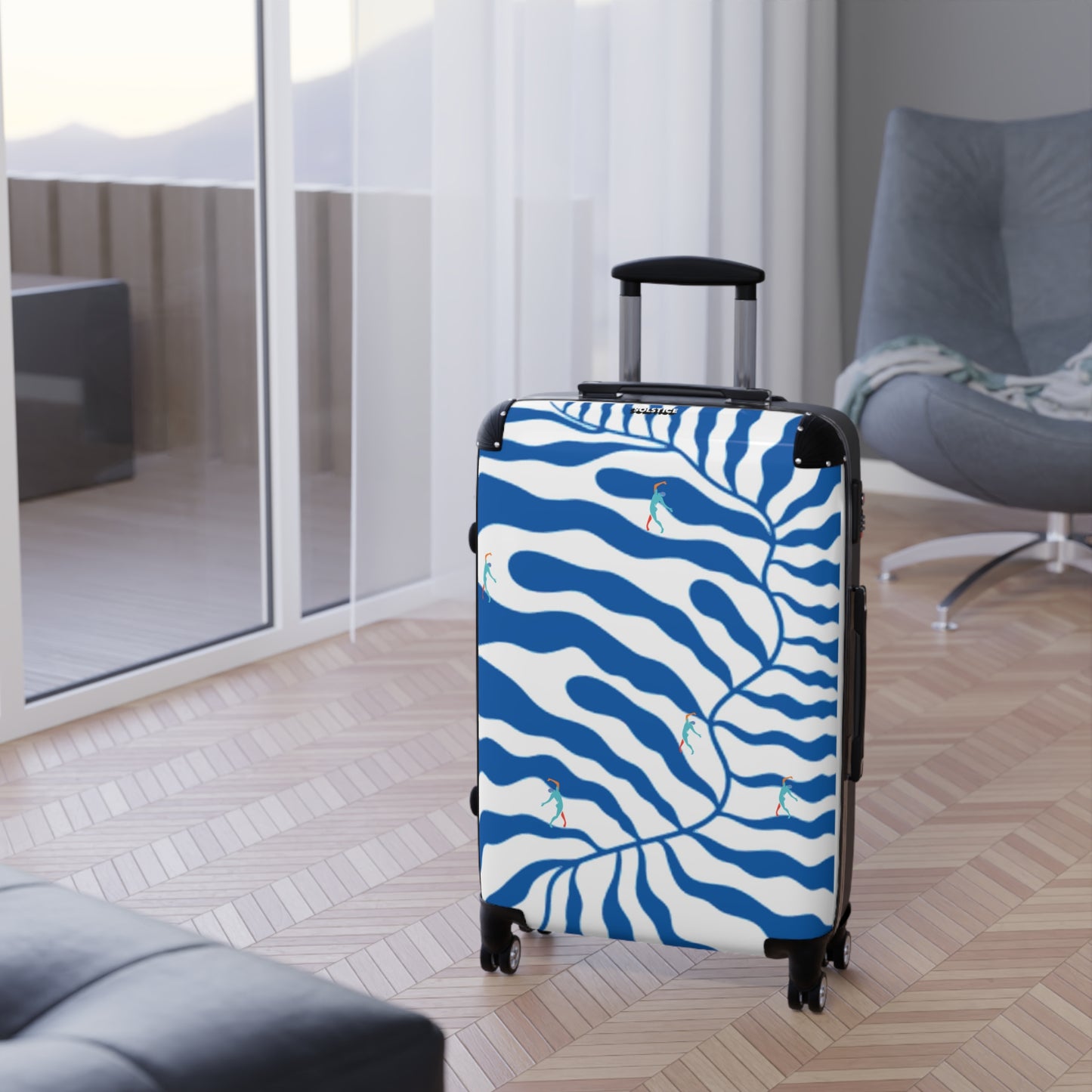 SOLSTICE Matisse blue leave with dancers Suitcase