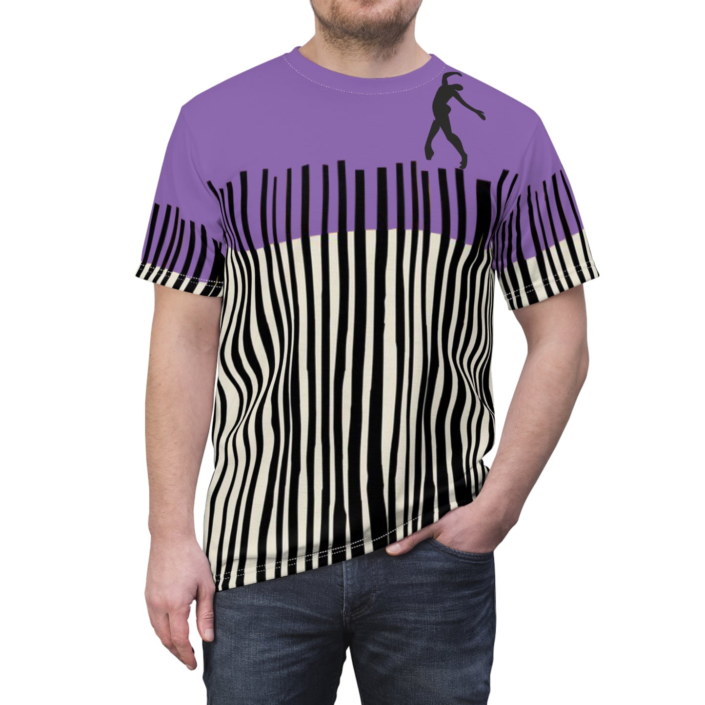 SOLSTICE Bamboo Unisex light purple Cut & Sew Tee (AOP)