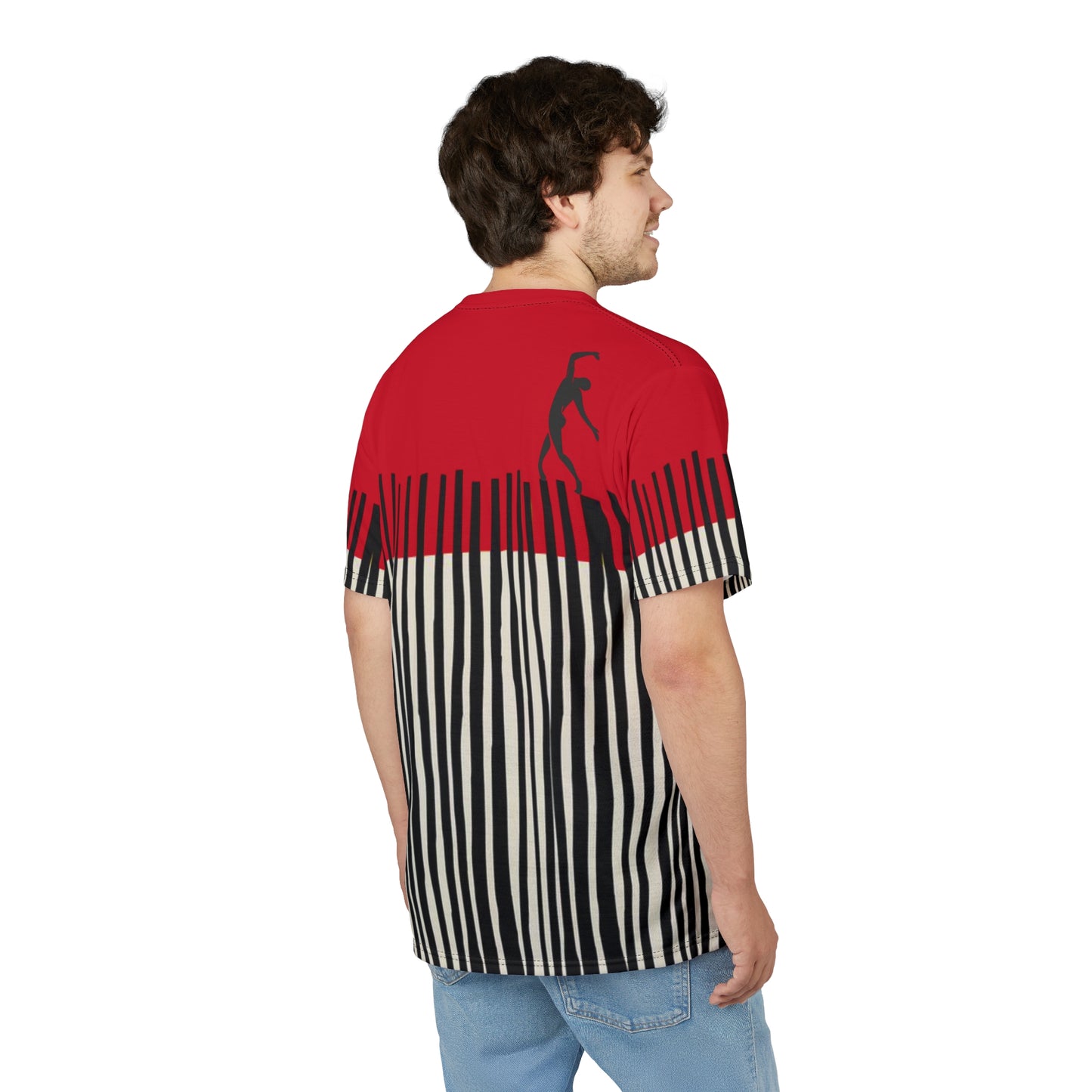 SOLSTICE Bamboo dark red Unisex Cut & Sew Tee (AOP)