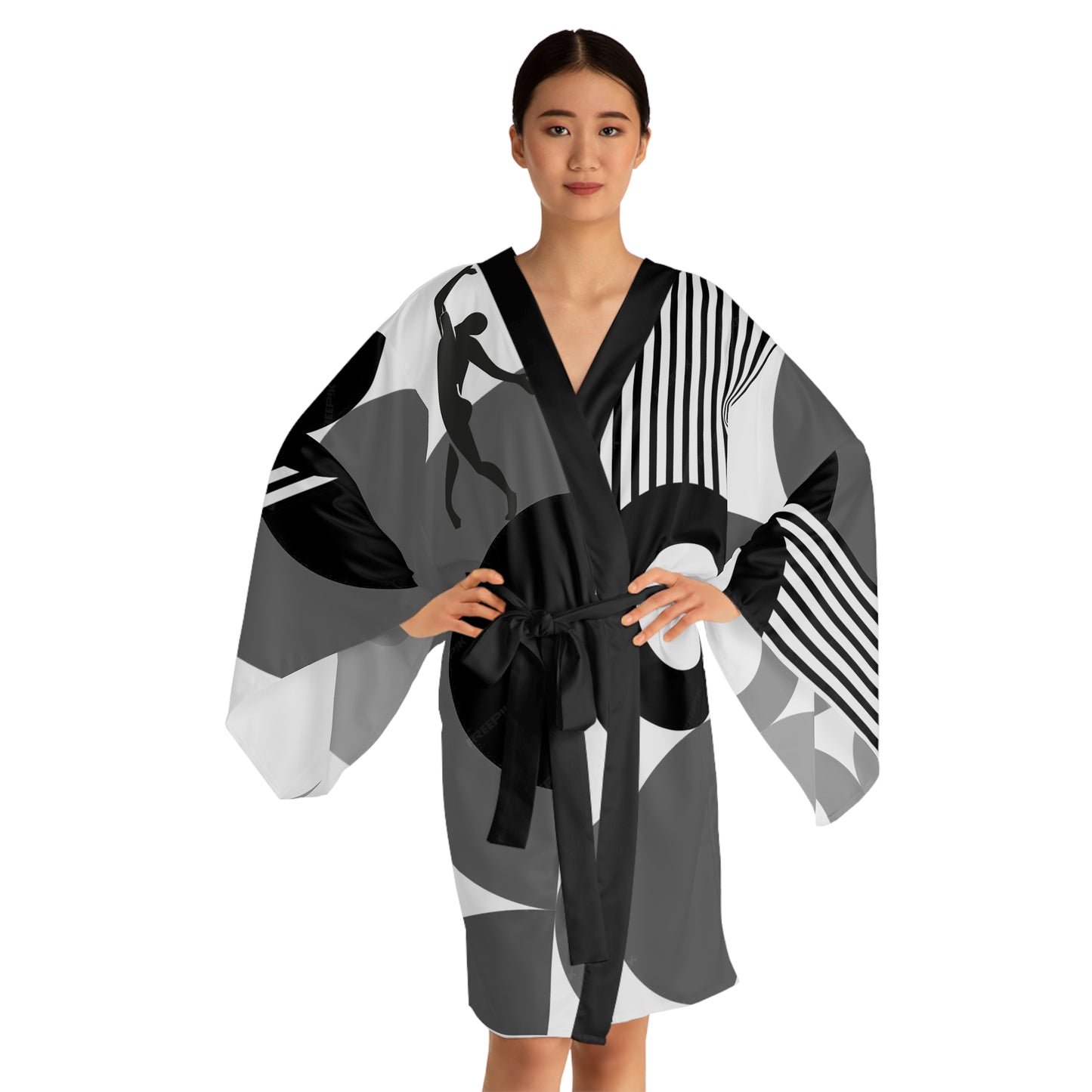 Long Sleeve SOLSTICE BAUHAUS Kimono Robe (AOP)
