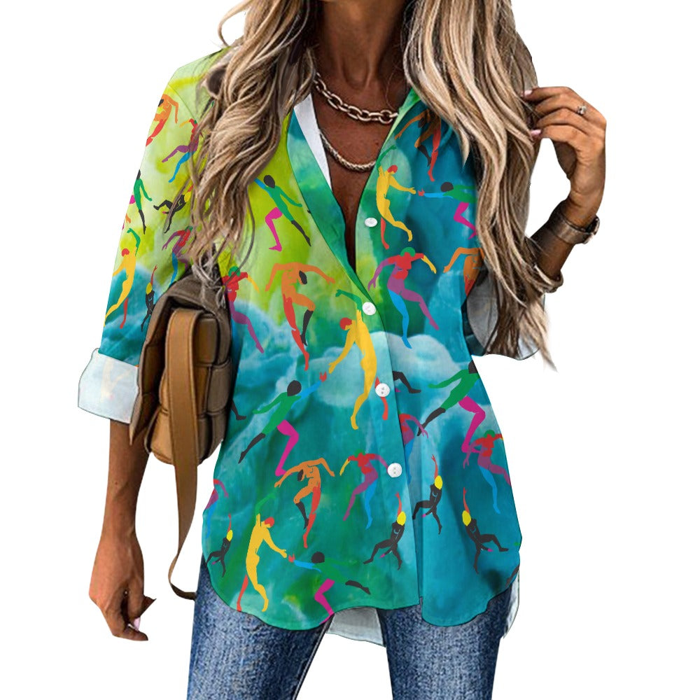 Solstice Matisse dancers Cropped hem shirt