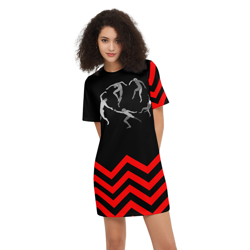 Women's SOLSTICE Short-Sleeve T-Shirt Dress-Heavyweight 225g