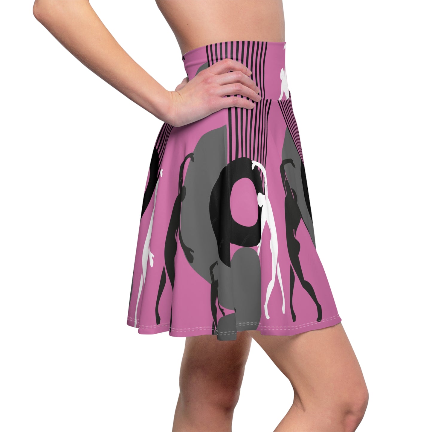 SOLSTICE Bauhaus Skater Pink Skirt (AOP)