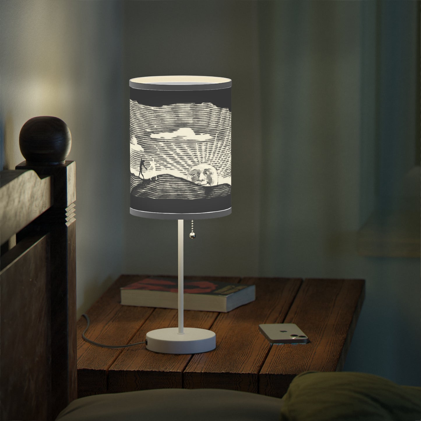 Solstice Engraved Sunrise Lamp on a Stand, US|CA plug