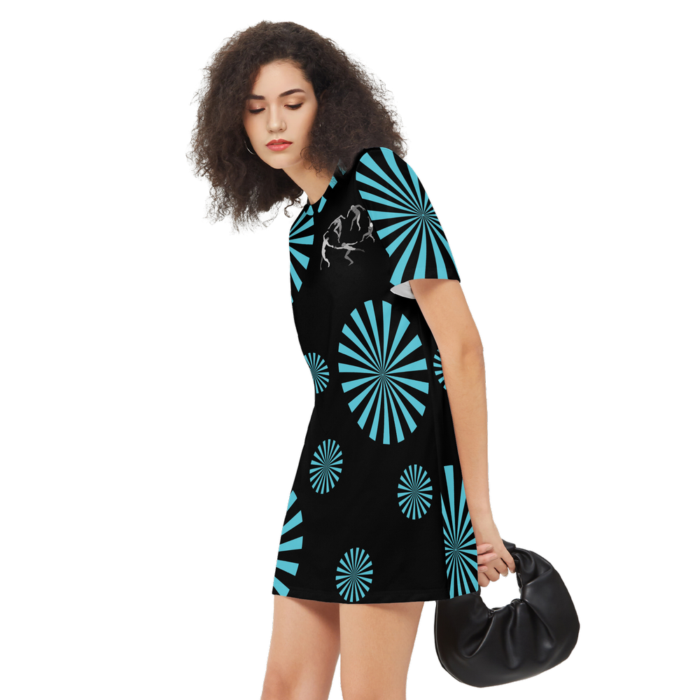 Solstice Women's Short-Sleeve T-Shirt Dress-Heavyweight 225g