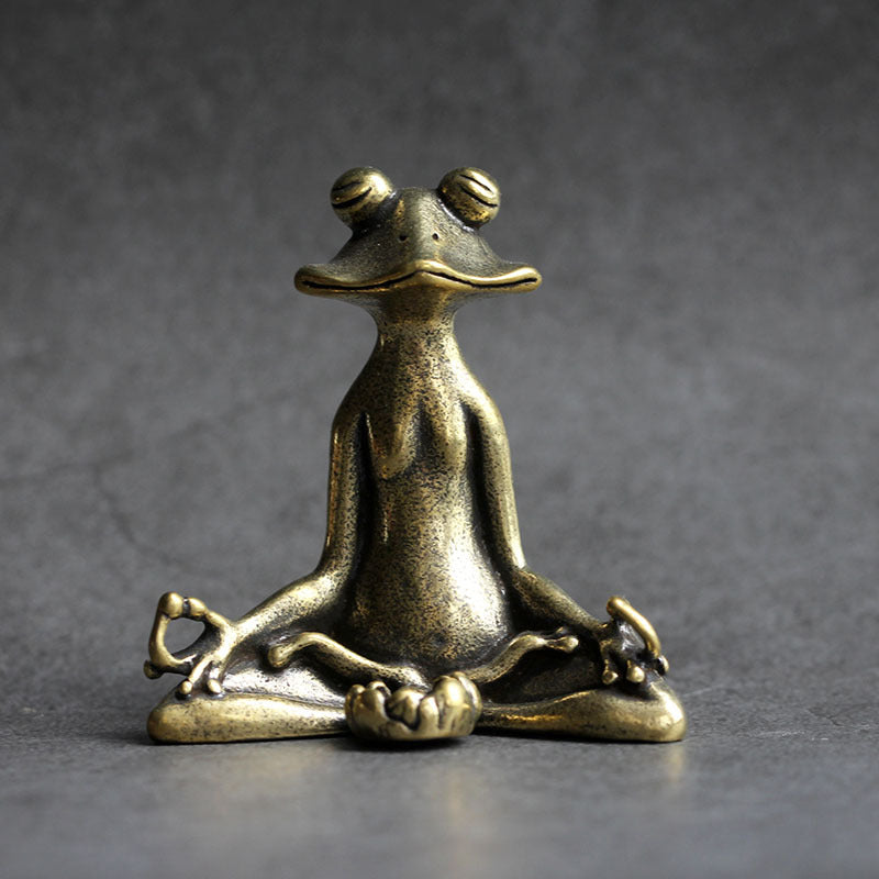 Ancient frog incense insert copper tea pet jewelry craft gift