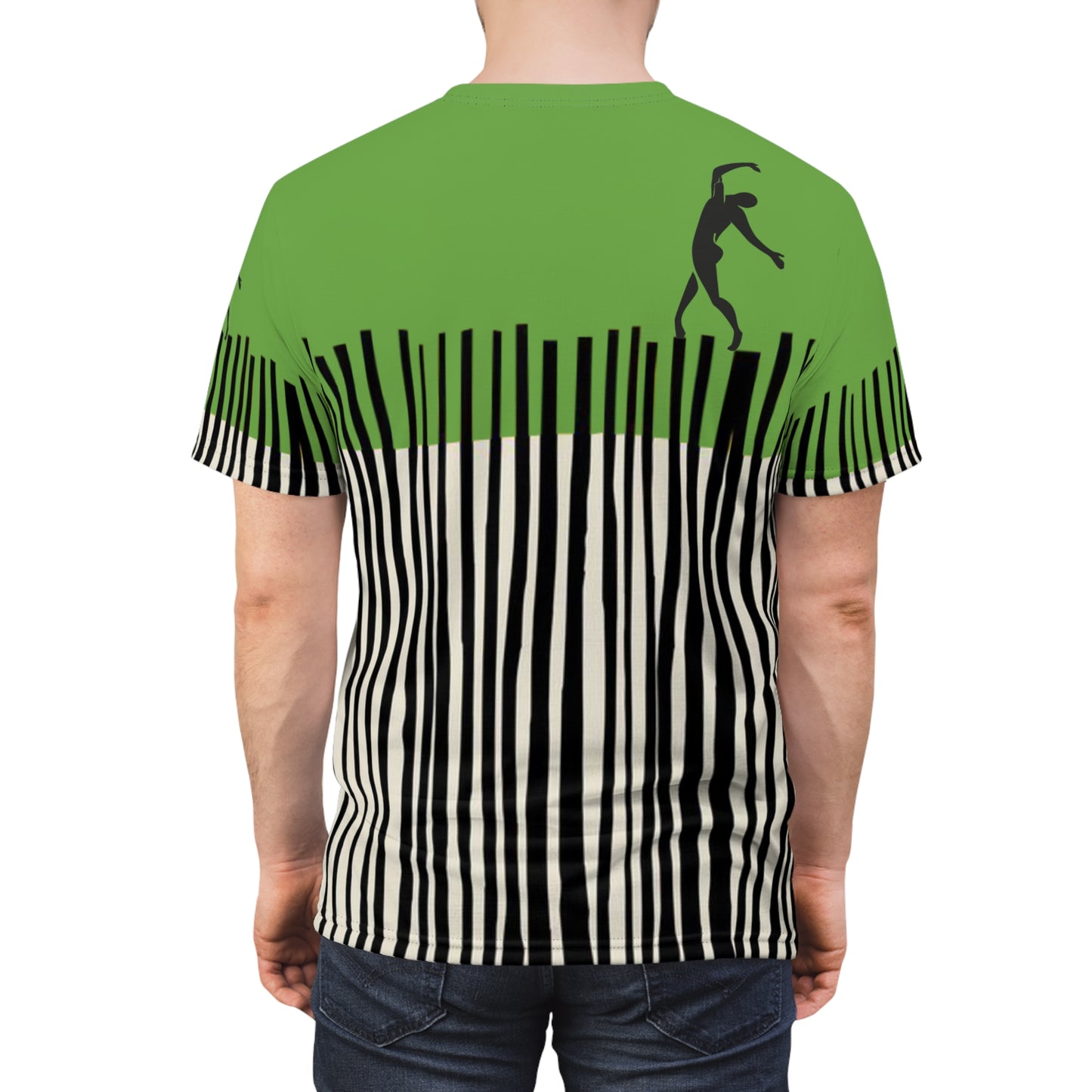 SOLSTICE Bamboo green Unisex Cut & Sew Tee (AOP)