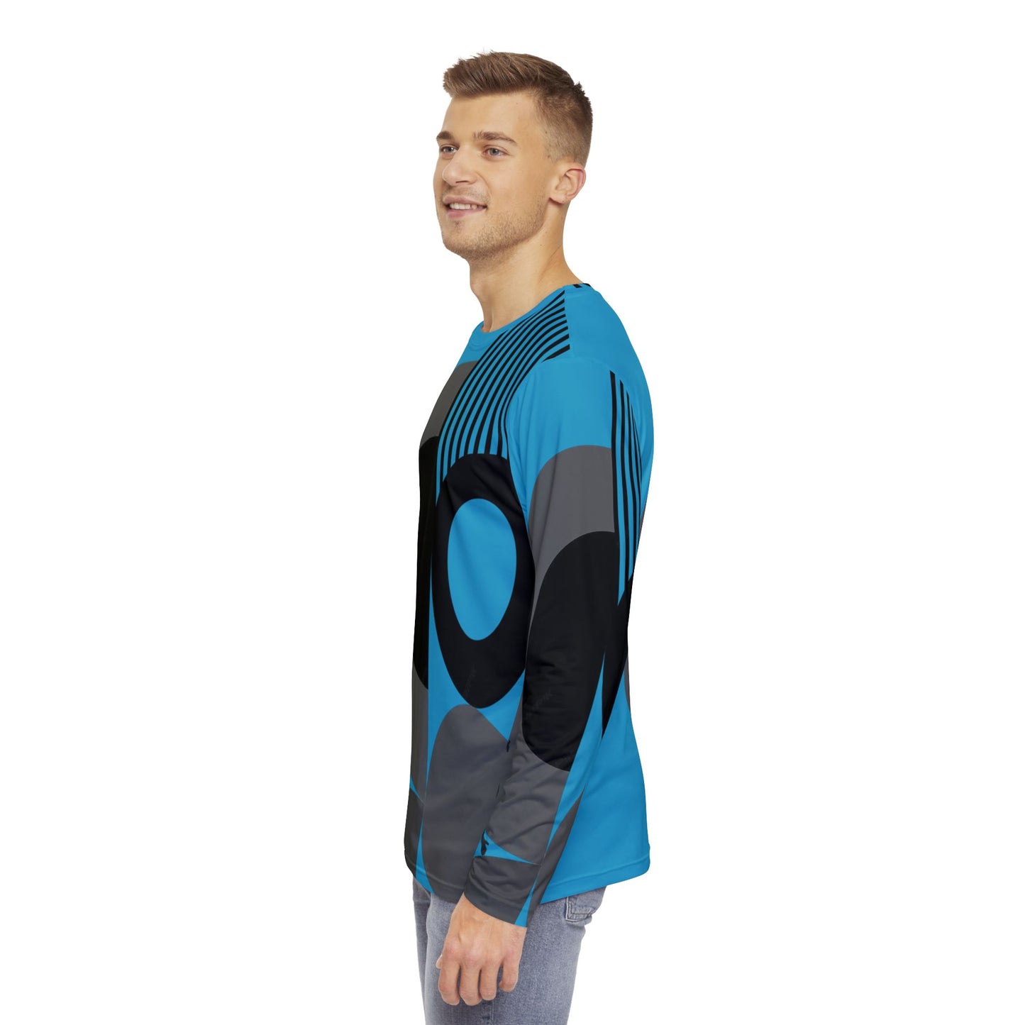 SOLSTICE BAUHAUS Long Sleeve Shirt turquoise (AOP)