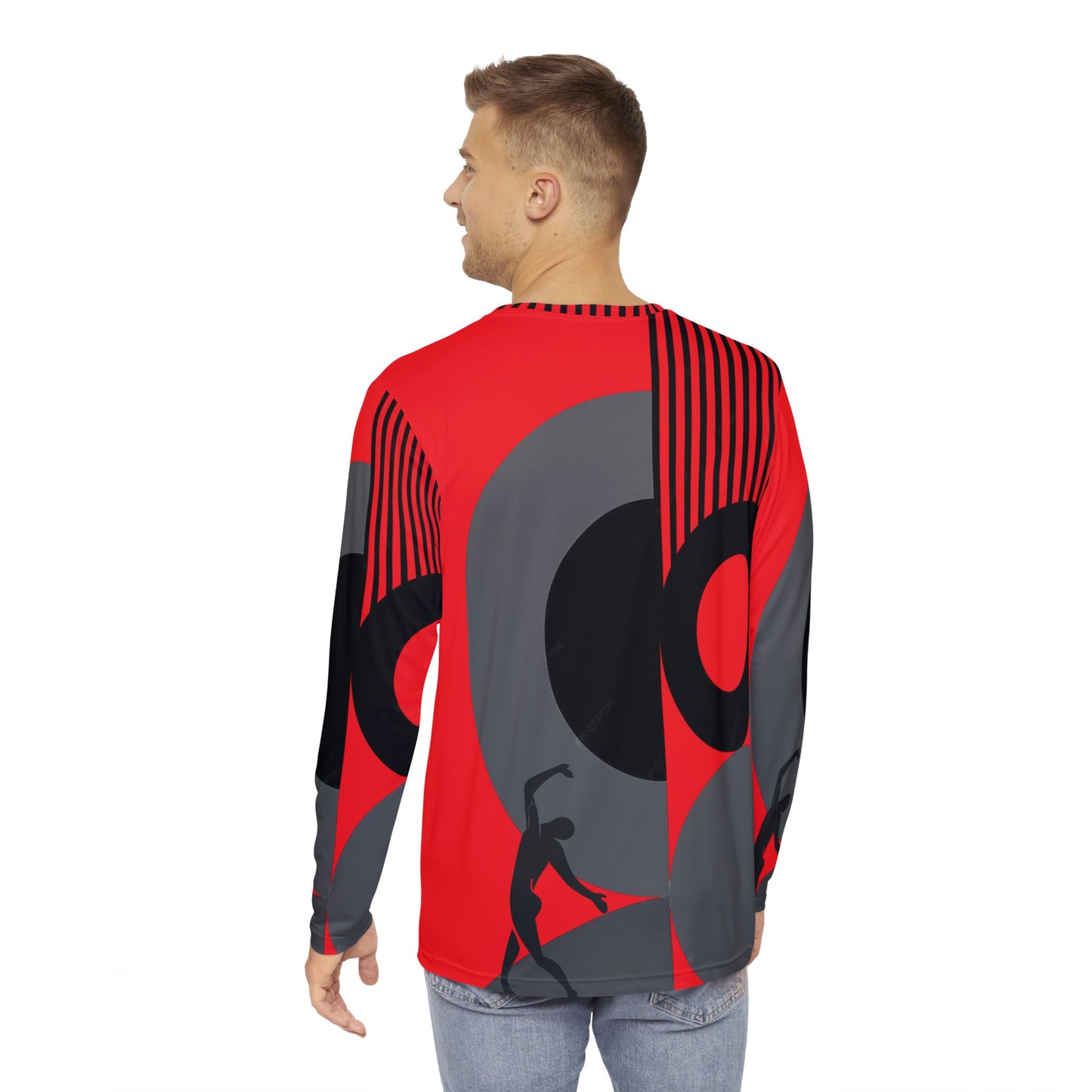 SOLSTICE BAUHAUS Long Sleeve Shirt red (AOP)