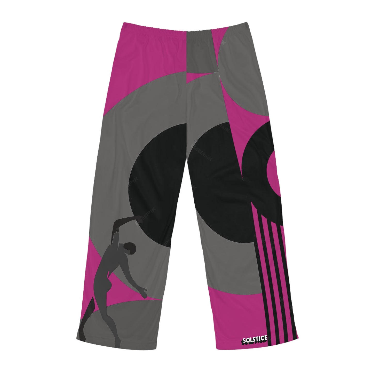 SOLSTICE Bauhaus Men's dark pink Pajama Pants (AOP)