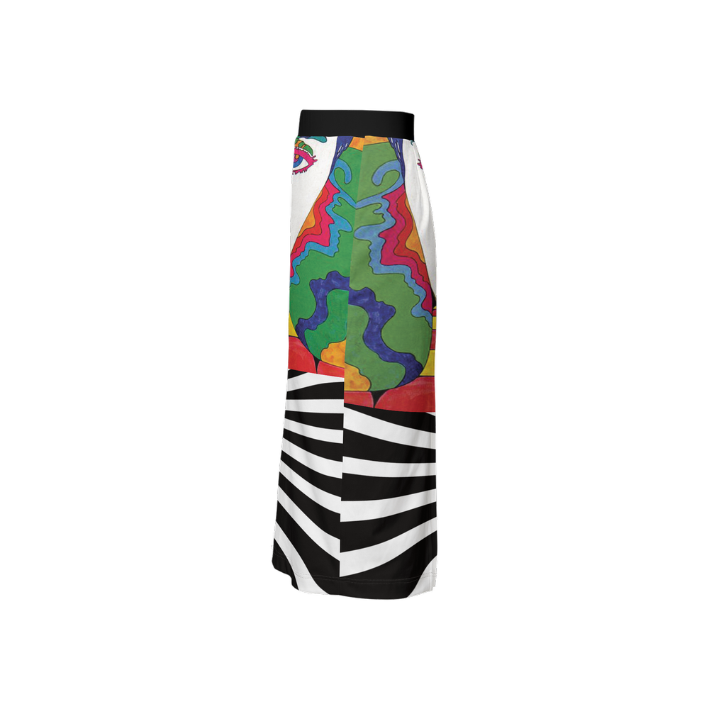 Women's Back Split Pencil Skirt-Heavy Knit