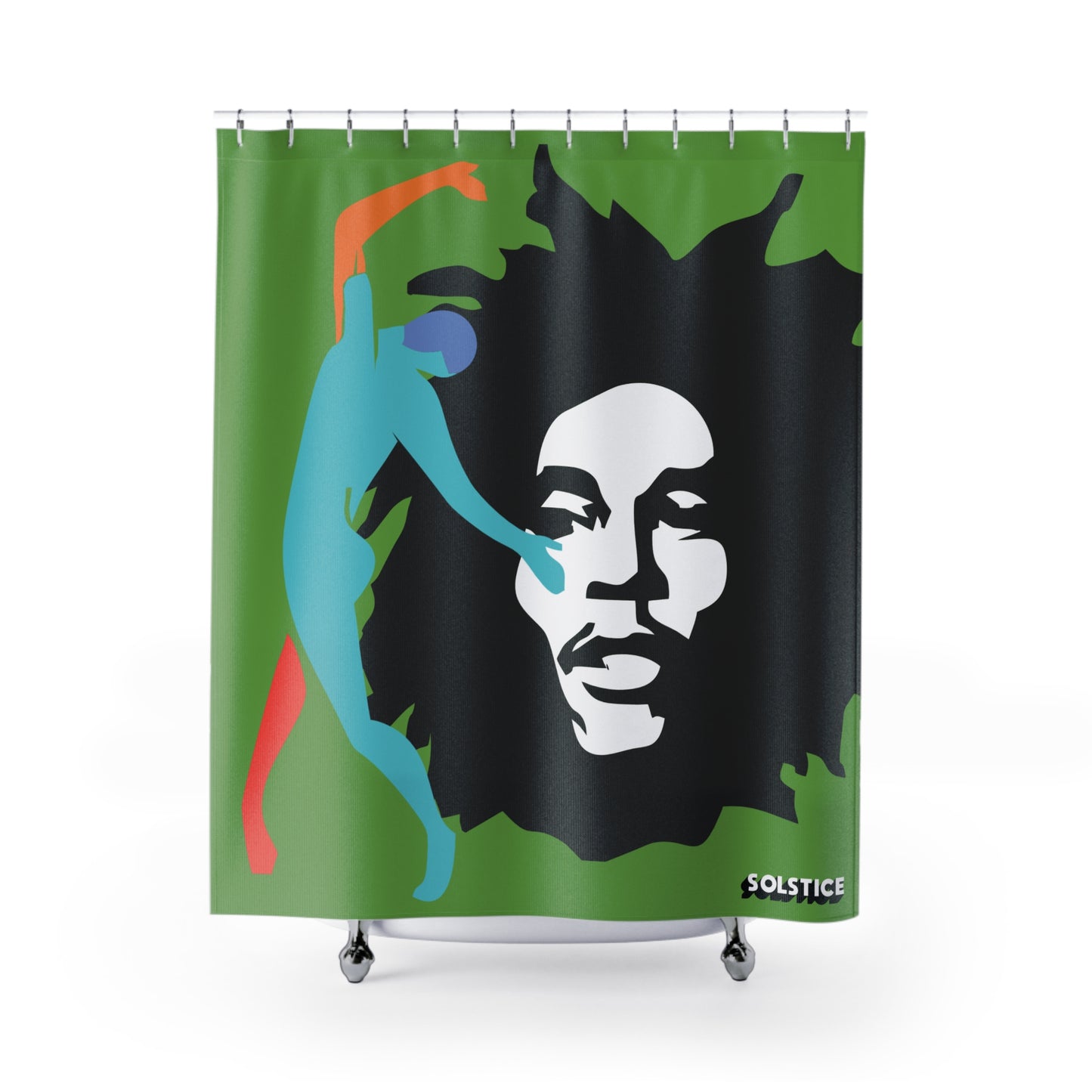 SOLSTICE Hendrix green Shower Curtain 7