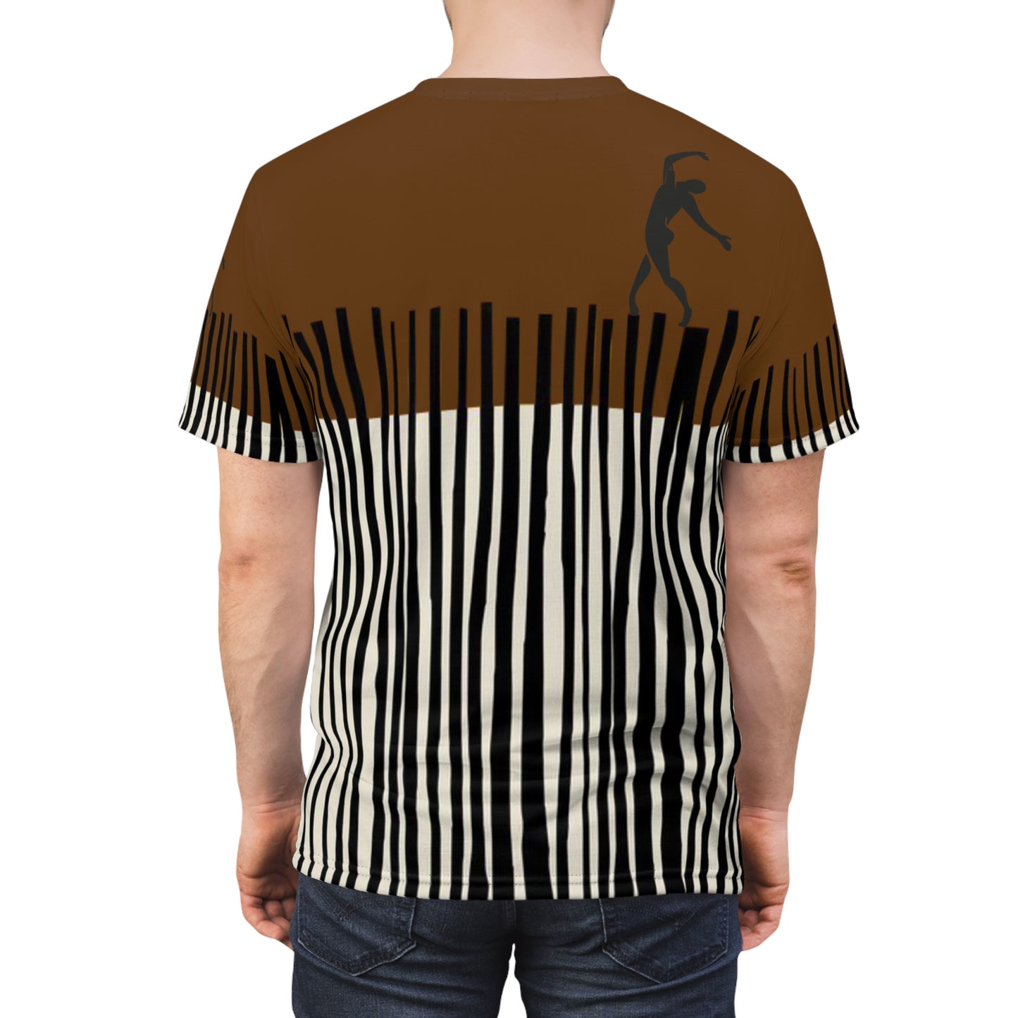 SOLSTICE Bamboo brown Unisex Cut & Sew Tee (AOP)