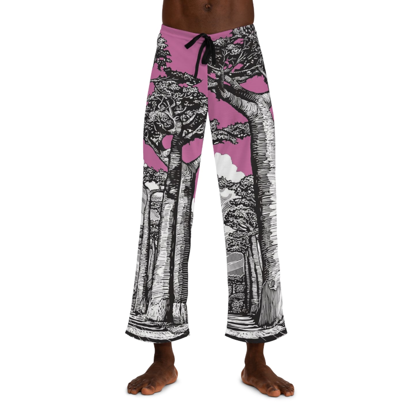 SOLSTICE Baobab Pink Men's Pajama Pants (AOP)
