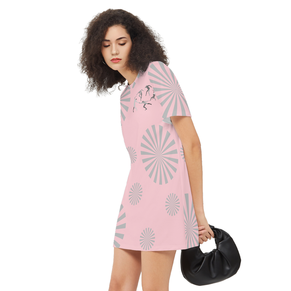 Solstice Women's Short-Sleeve T-Shirt Dress-Heavyweight 225g
