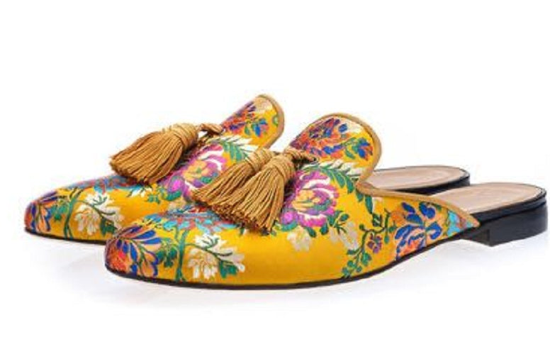 Embroidery Colorful Male Solstice Style Luxury mules