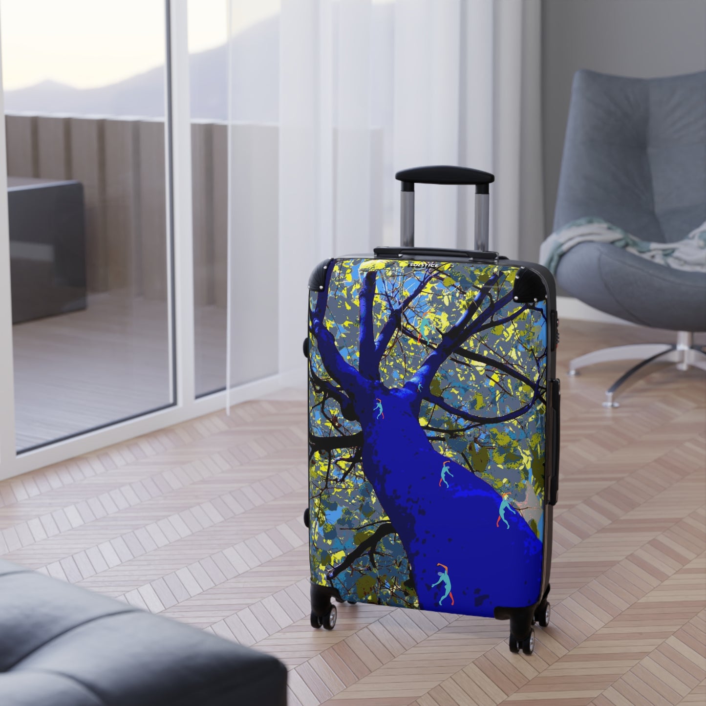 SOLSTICE BlueTree with dancers Suitcase
