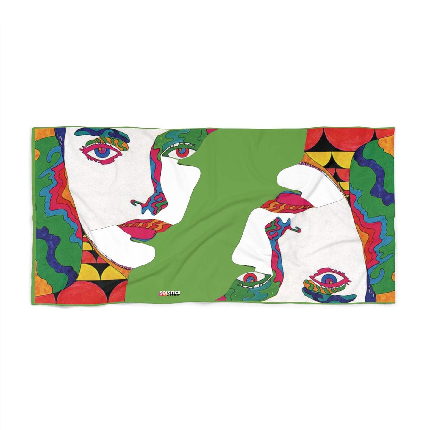 SOLSTICE POP ART green Beach Towel