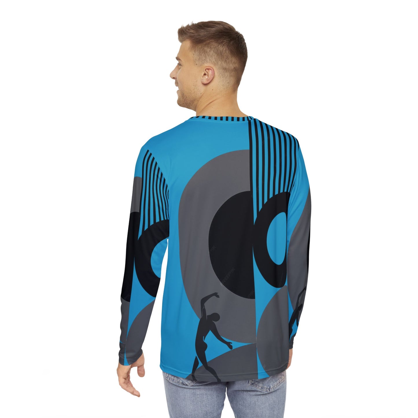 SOLSTICE BAUHAUS Long Sleeve Shirt turquoise (AOP)