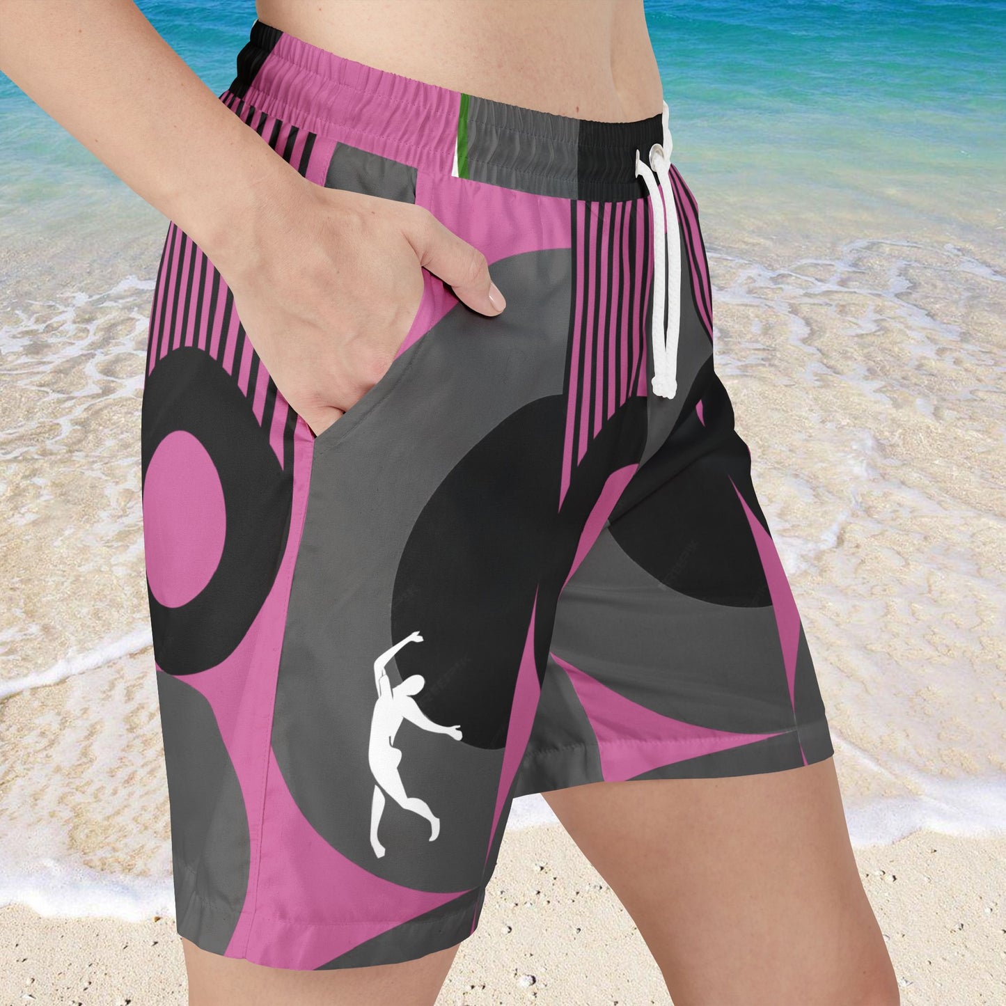 SOLSTICE Bauhaus Pink Swim Shorts (AOP)