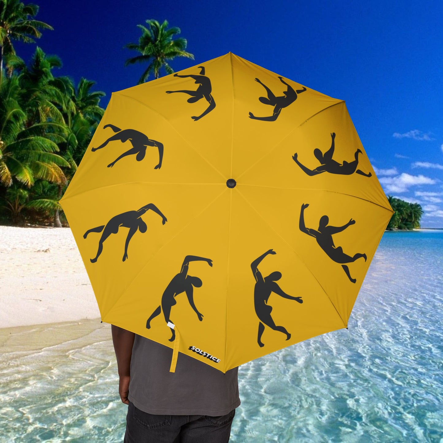 Yellow SOLSTICE Matisse Dancer Semi-Automatic Foldable Umbrella