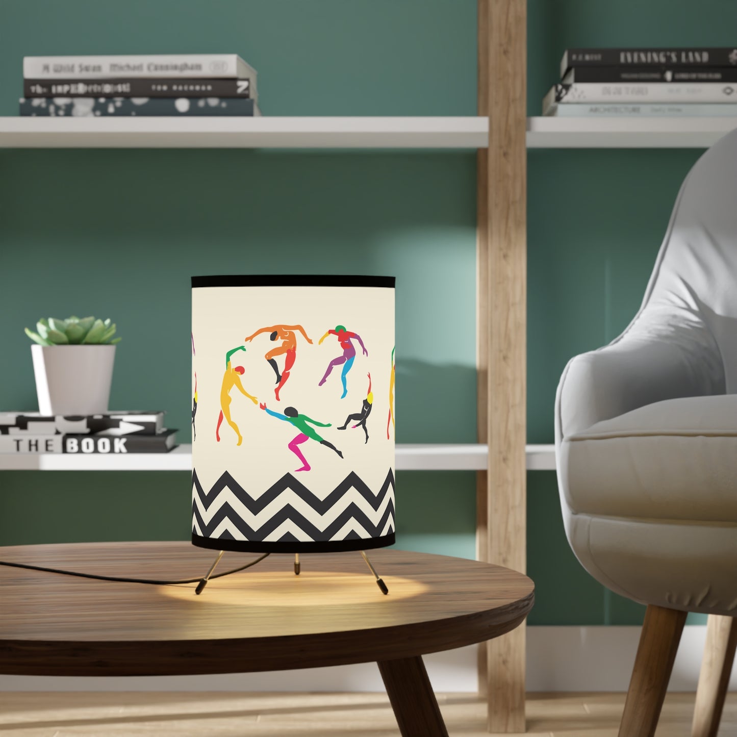 Tripod Lamp SOLSTICE with High-Res Printed Shade, US\CA plug