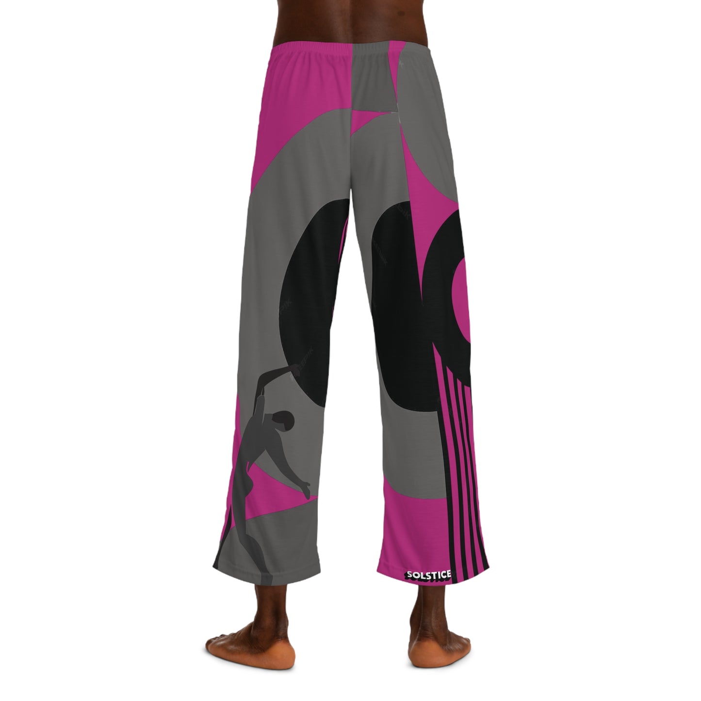 SOLSTICE Bauhaus Men's dark pink Pajama Pants (AOP)