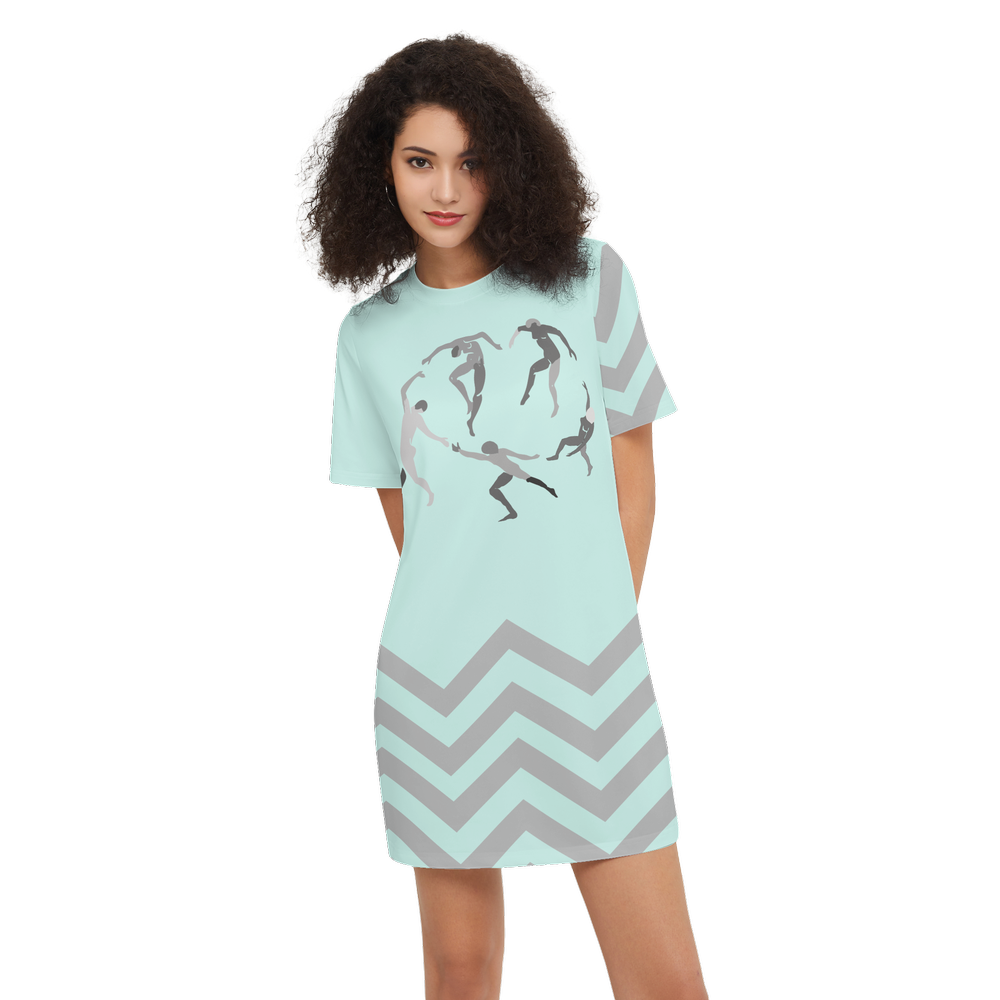 Women's SOLSTICE Short-Sleeve T-Shirt Dress-Heavyweight 225g