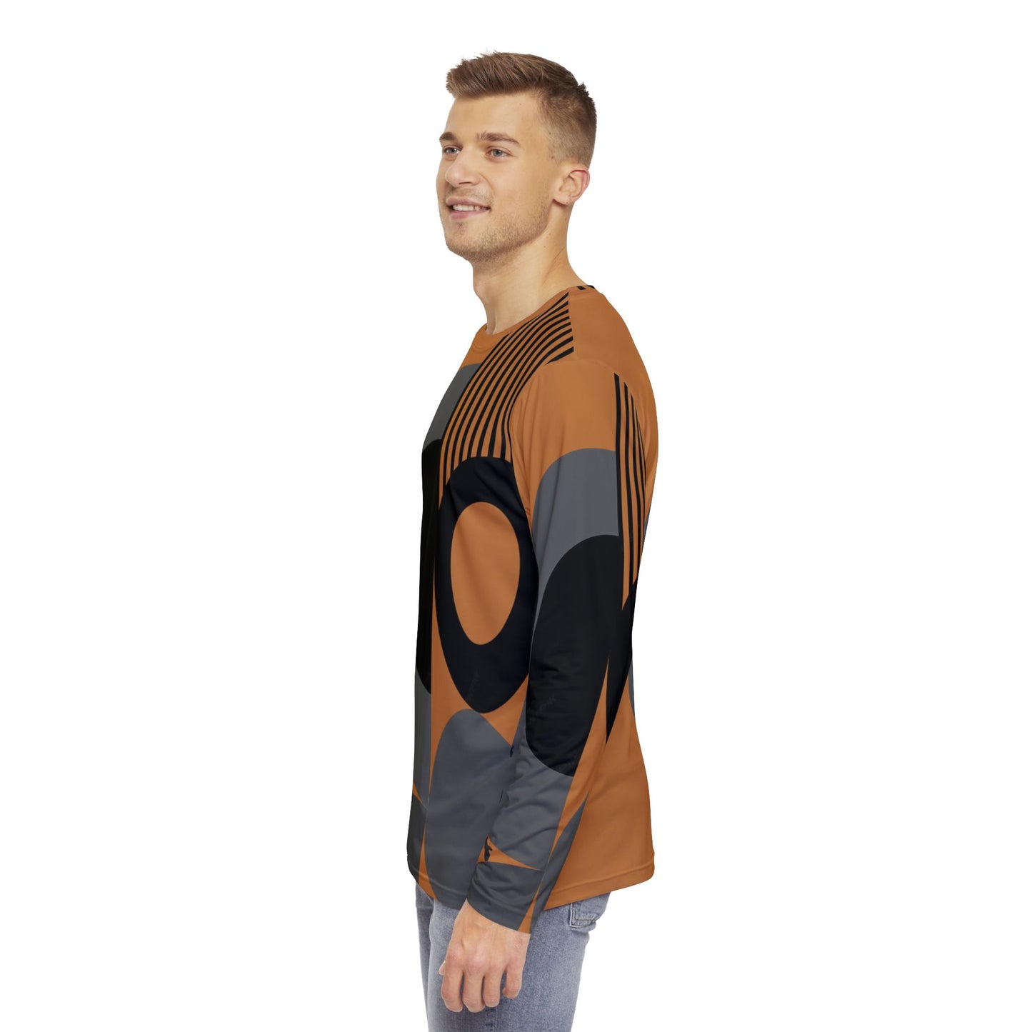 SOLSTICE BAUHAUS Long Sleeve Shirt light brown (AOP)