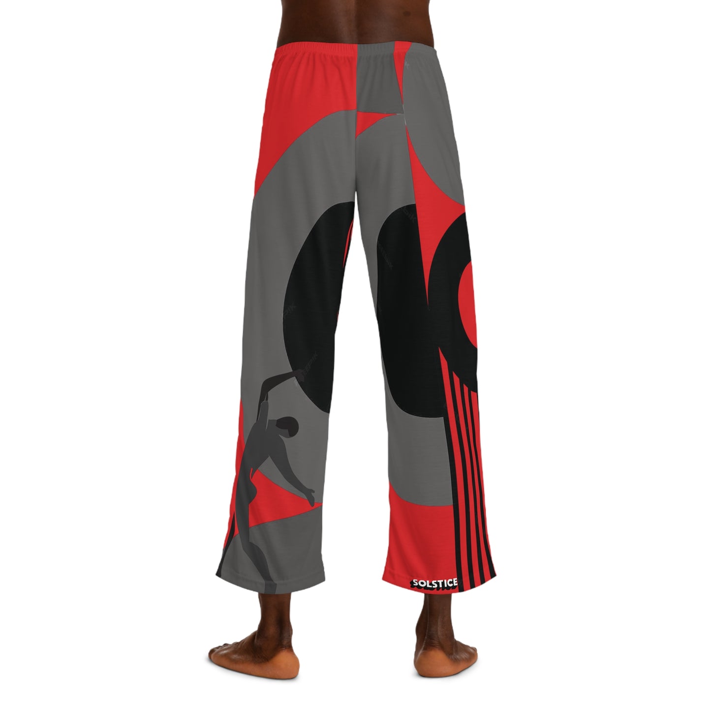 SOLSTICE Bauhaus Men's red Pajama Pants (AOP)