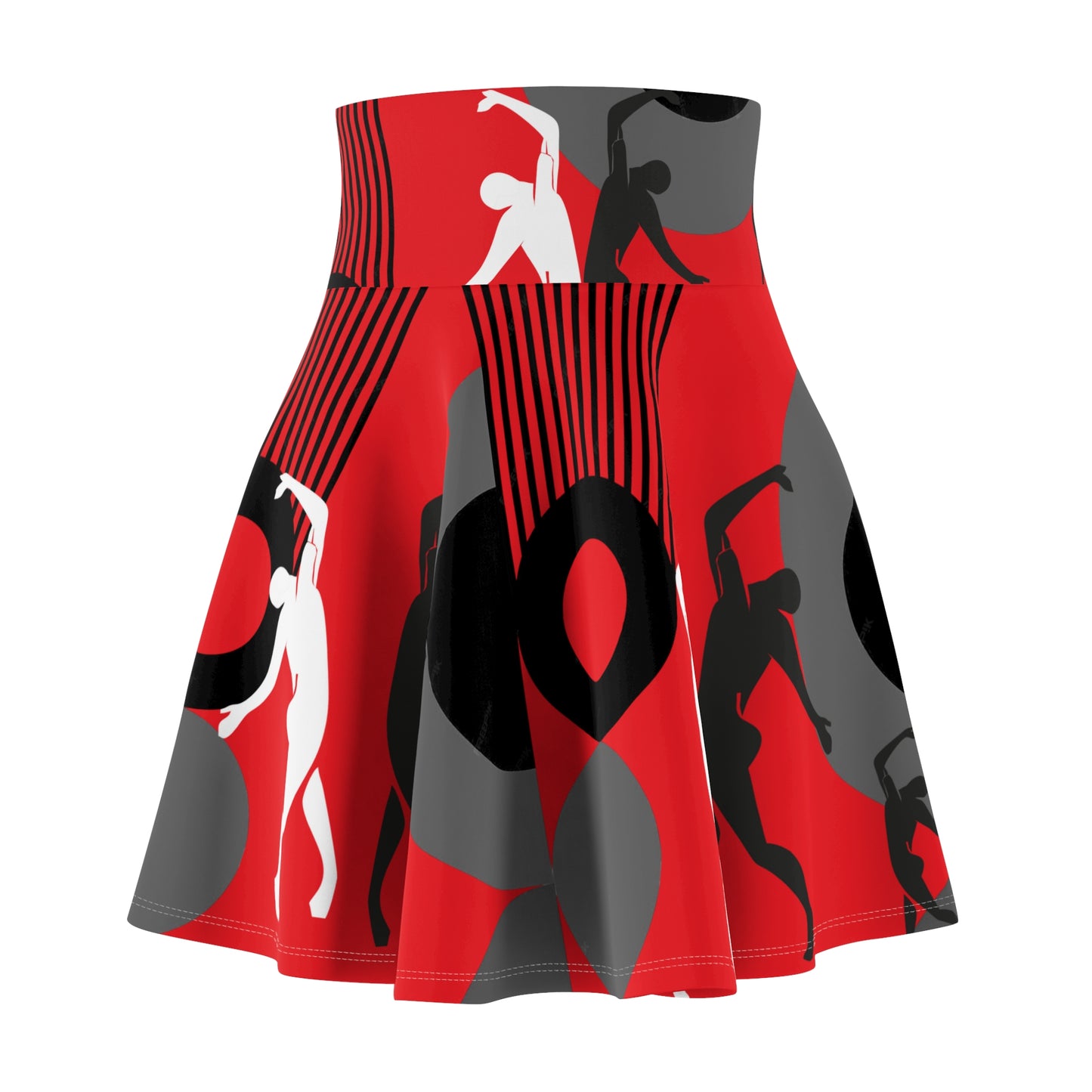SOLSTICE Bauhaus Skater Red Skirt (AOP)