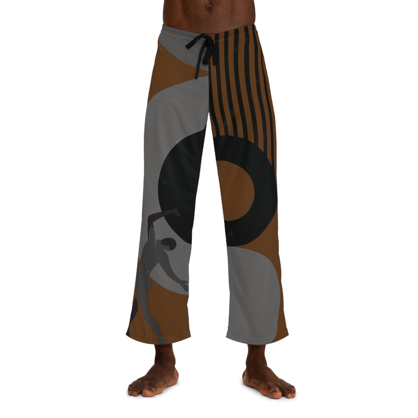SOLSTICE Bauhaus Men's brown Pajama Pants (AOP)