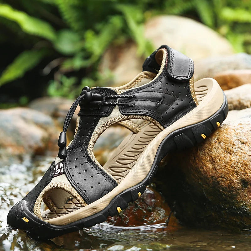 Full Grain Leather Sandals High Performance Wholesale Fashion Pure Leather Men Summer Sandals Shoes for Men