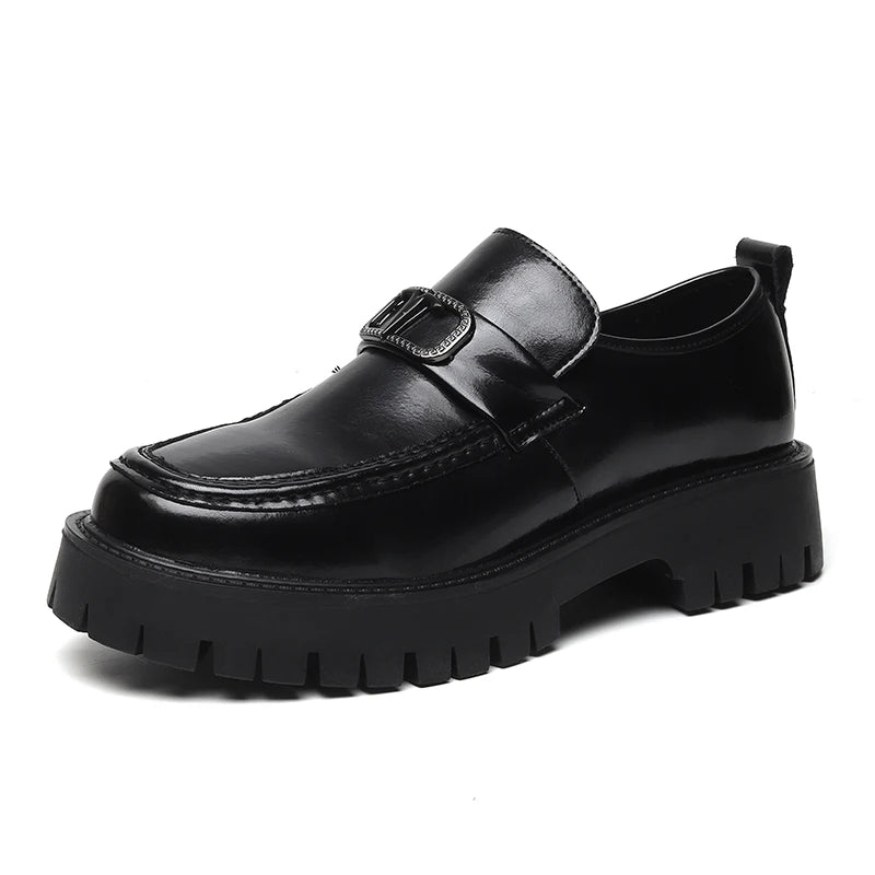 Newest Design Platform Mens Casual Loafers Leather Shoes Comfortable Slip-On Driving Shoe