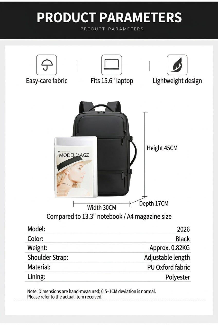 Fashion Casual Lightweight Multi-Functional Large Capacity Men Oxford Waterproof Anti-Scratch Trend All-Match Custom Backpack