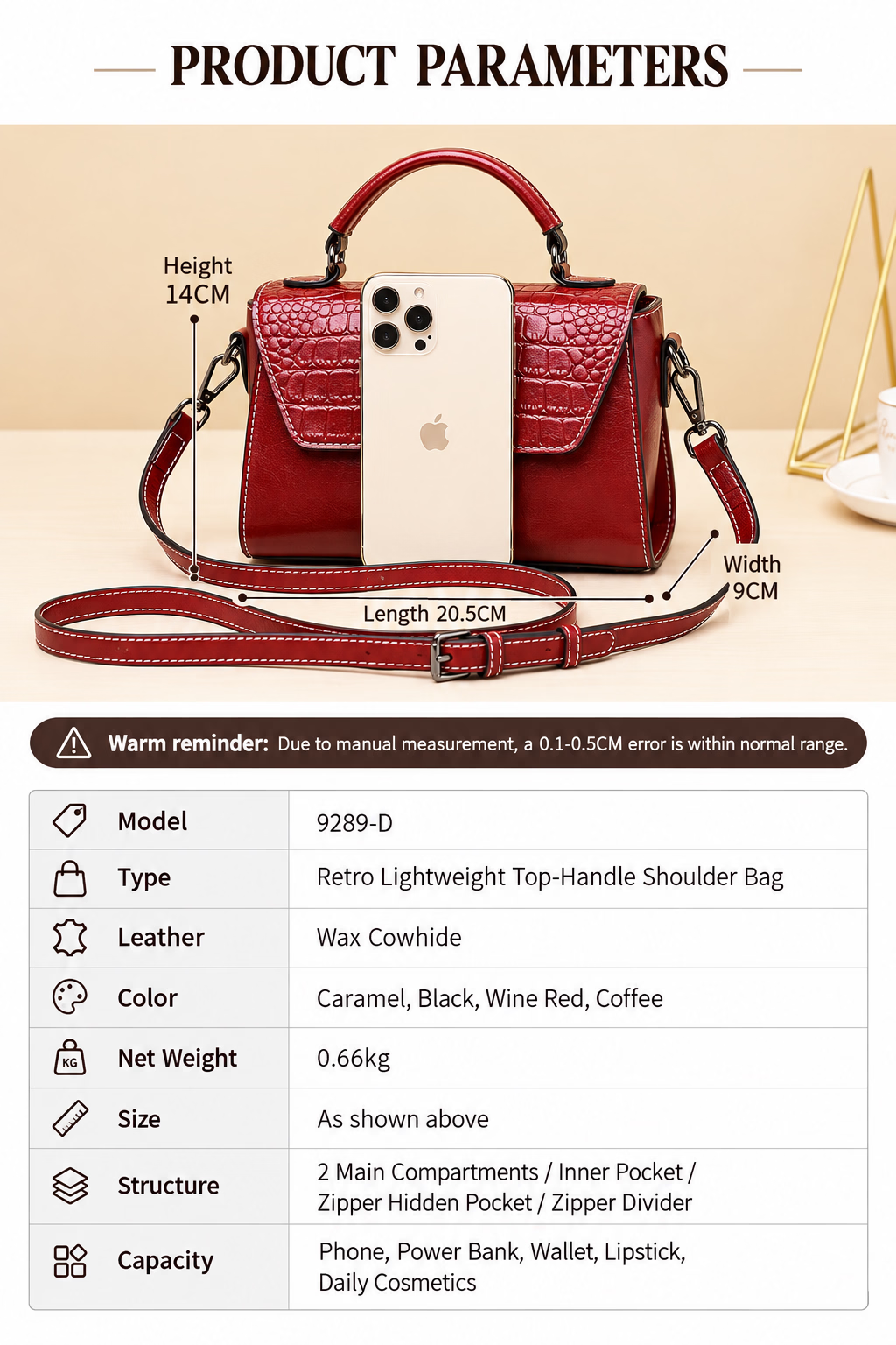 New High Quality Women's Genuine Leather Waterproof Tote Handbags Multiway Messenger Crossbody Shoulder Satchel Purse Travel Bag