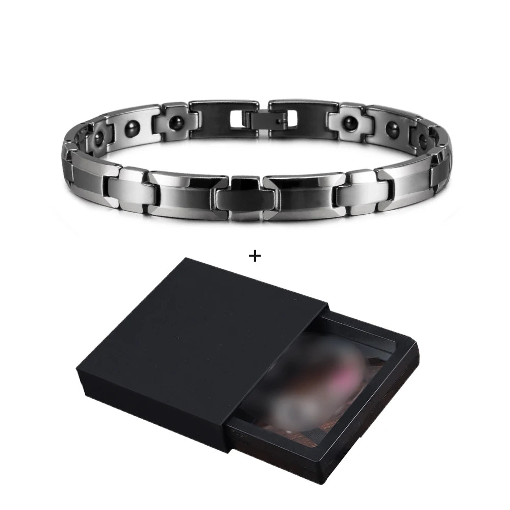 Anti-scratch Cross Couple Bracelet Tungsten Rose Lovers Energy Tungsten Carbide Bracelet Hematite Magnetic Bracelet Benefits