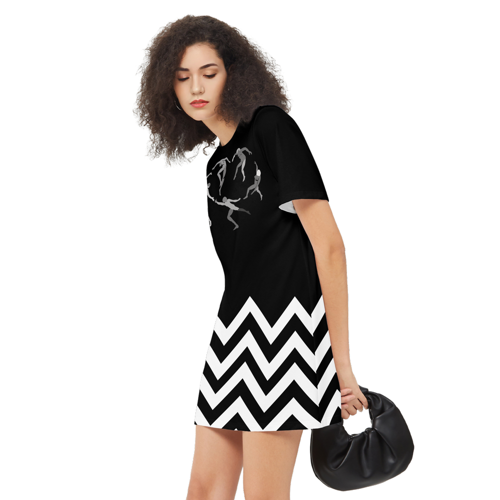 Women's SOLSTICE Short-Sleeve T-Shirt Dress-Heavyweight 225g