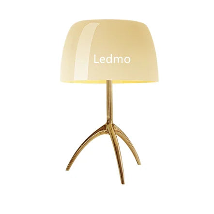 Italian Designer Glass Shade Table Lamp Tripod Desk Light for Bedroom
