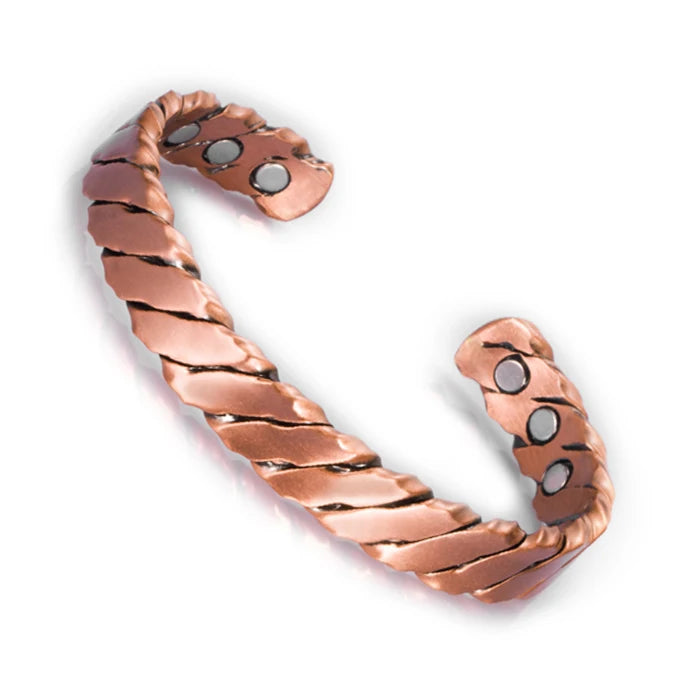 Vinterly Magnetic Copper Bracelet Men Adjustable Open Cuff Therapy Magnetic Bracelets Copper Charms Bracelets Bangles Women Men