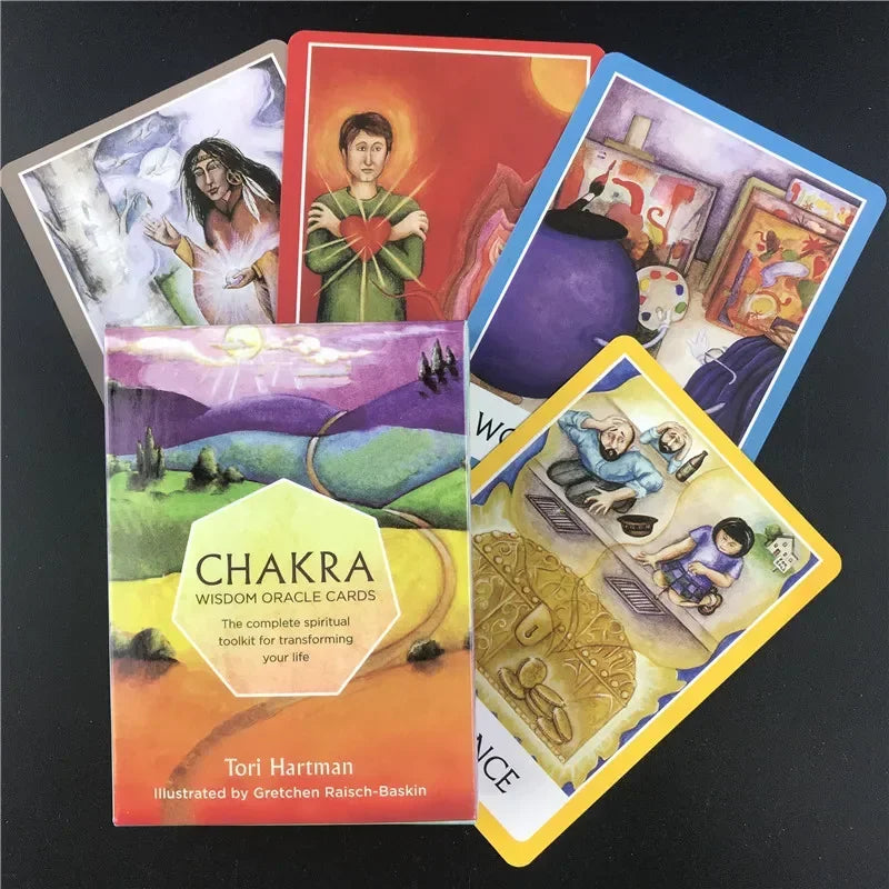 High Quality Oracle Tarot Cards Chakra Wisdom Card Board Deck Games Playing Cards for Party Game Board Game