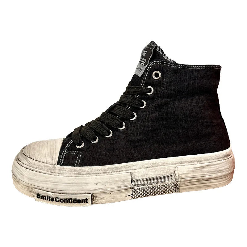 Sustainable Canvas Shoes Men Original Platform Shoes Comfort Retro Canvas Vulcanized Sneakers