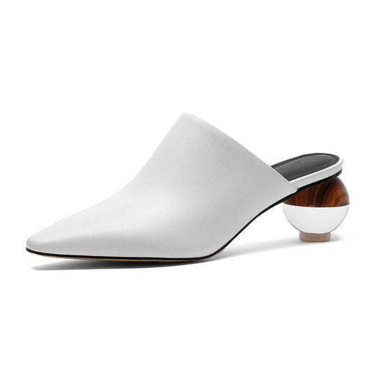 2025 Summer Fashion New Muller Shoes Women European Fashion Station Baotou Slippers Half-supported Outdoor Sandals Fashion Shoes